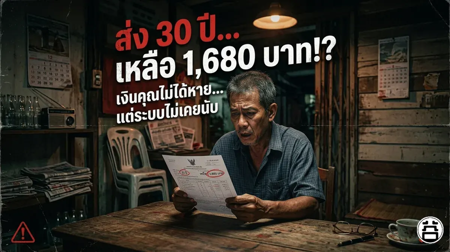ส่ง 30 ปี เหลือ 1,680 บาท — เงินคุณไม่ได้หาย แต่ระบบไม่เคยนับ กรณีศึกษา นายสหรรษ ลิ้มลักษณา