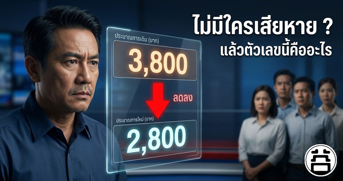 ไม่มีใครเสียหาย? แล้วตัวเลขนี้คืออะไร — บำนาญลดจาก 3,800 เหลือ 2,800 บาท