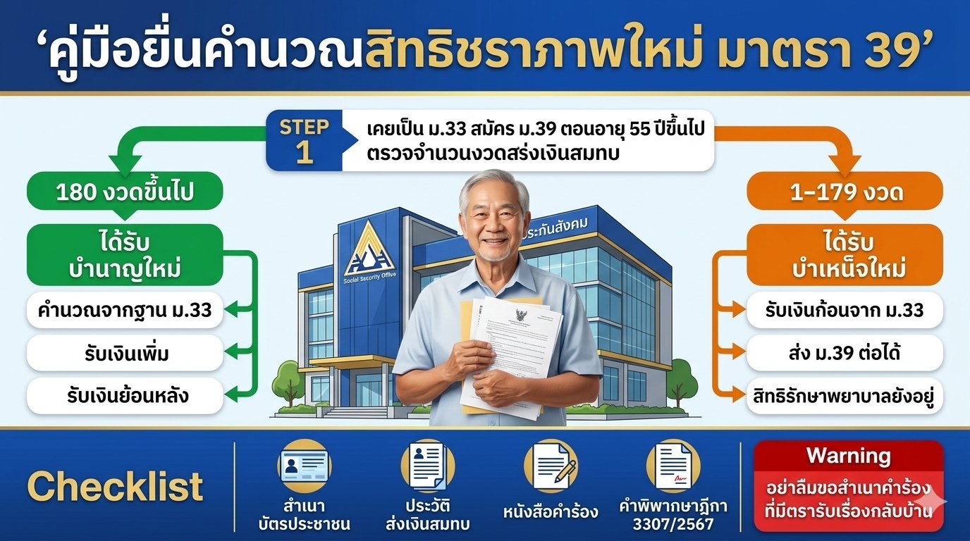 ขั้นตอนตรวจจำนวนงวดส่งเงินสมทบ และสิทธิที่ได้รับ พร้อมเช็คลิสต์เอกสาร