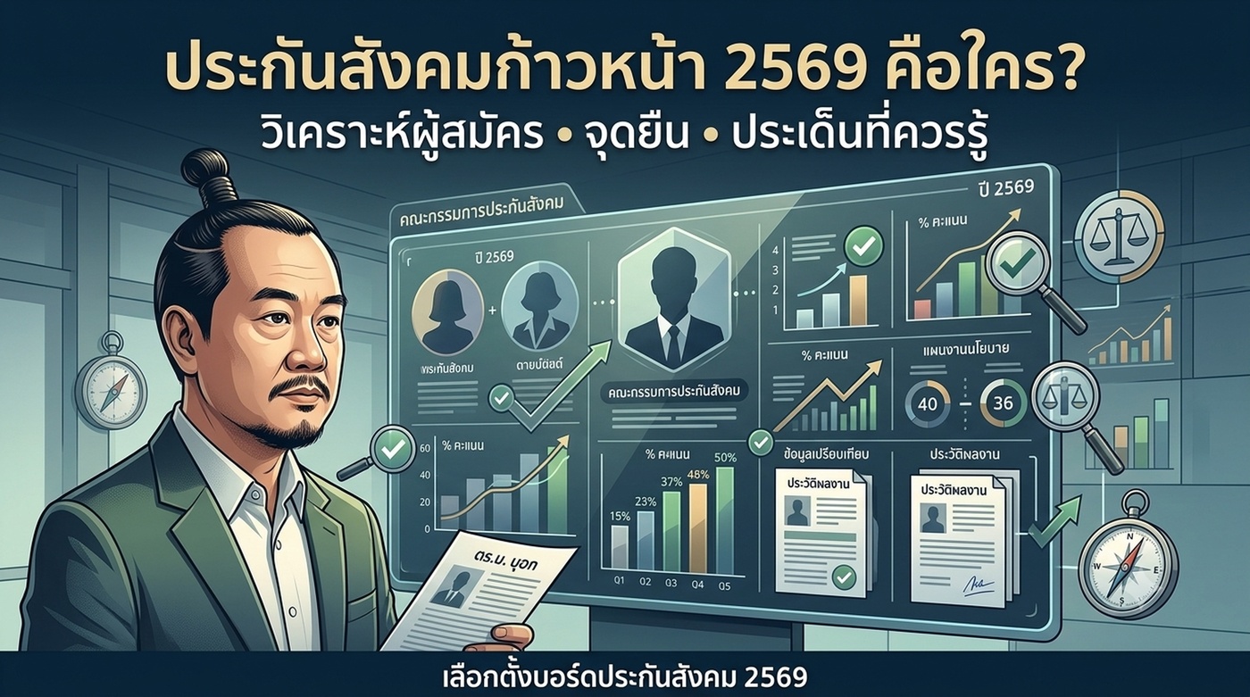ประกันสังคมก้าวหน้า 2569 คือใคร วิเคราะห์ผู้สมัคร จุดยืน และประเด็นสำคัญก่อนเลือกตั้งบอร์ดประกันสังคม