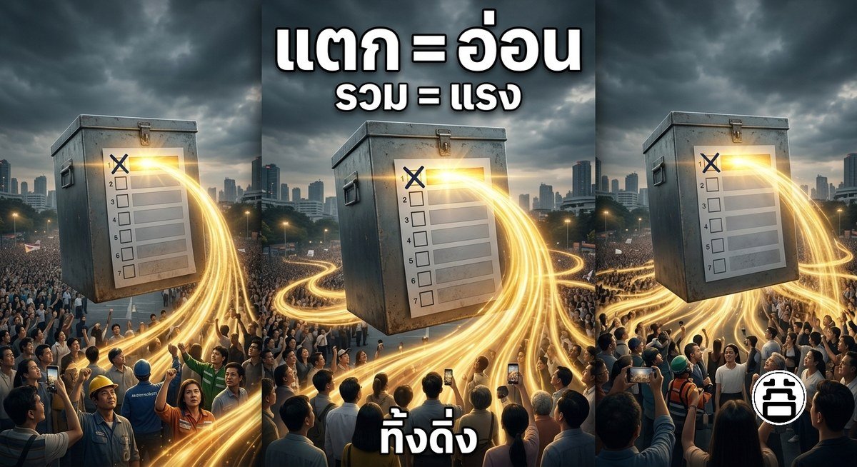 แตกเท่ากับอ่อน รวมเท่ากับแรง ทิ้งดิ่งเบอร์เดียว กาช่องเดียวพลังสูงสุด